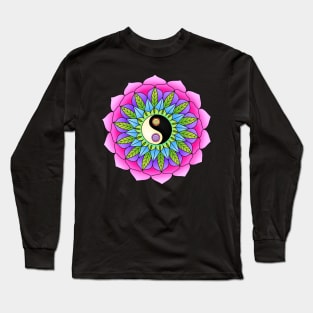 mandala Yin Yang Long Sleeve T-Shirt